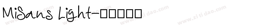 MiSans Light字体转换